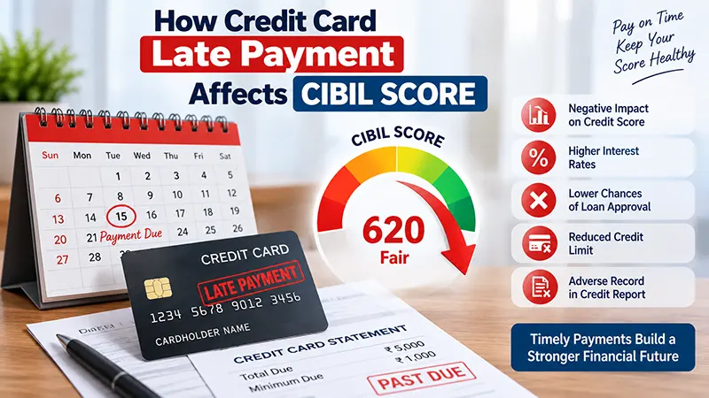 How Credit Card Late Payment Affects CIBIL Score
